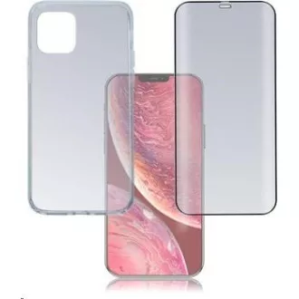 4smarts 360°-os védőkészlet (edzett üveg Full Frame fekete + hátlap) Apple iPhone 12 Pro Max készülékhez 4smarts 360°-os védőkészlet (edzett üveg Full Frame fekete + hátlap) Apple iPhone 12 Pro Max készülékhez
