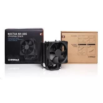 NOCTUA CPU-hűtő NH-U9S CH.BK, 1x 92mm, LGA1851, AM5, fekete, fekete