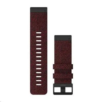 Garmin szíj fenix6X-hez - QuickFit 26, nylon, piros, fekete csat