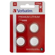 VERBATIM Lithium elem CR2032 3V 4db csomagban