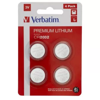 VERBATIM Lithium elem CR2032 3V 4db csomagban