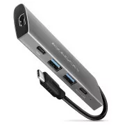 AXAGON HMC-5G2, USB 10Gbps hub, portok 2x USB-A, 2x USB-C, HDMI 4k/60, PD 100W, USB-C kábel 13cm