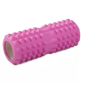 Masszázs fitness görgő ROLLER YOGA 32x13cm, Világos rózsaszín