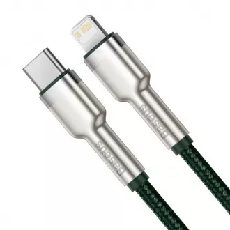Baseus Cafule sorozatú USB-C töltő / adatkábel Lightning PD 20W 2m-hez, zöld