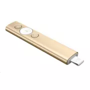 Logitech Spotlight Presenter, vezeték nélküli, Bluetooth, arany színű