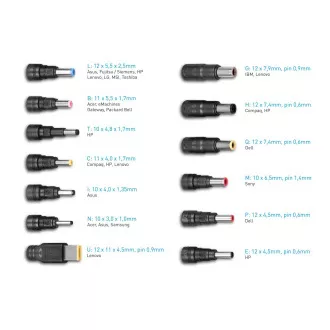 AVACOM QuickTIP 65W - univerzális adapter notebookokhoz + 13 csatlakozó