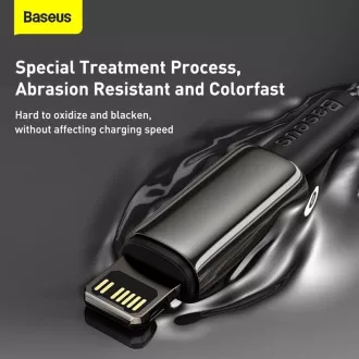 Baseus Tungsten Gold gyorstöltő / adatkábel USB-C és Lightning PD 20W 2m, fekete