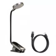 Baseus LED olvasólámpa klipszel, szürke