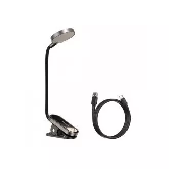 Baseus LED olvasólámpa klipszel, szürke