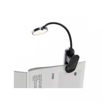 Baseus LED olvasólámpa klipszel, szürke