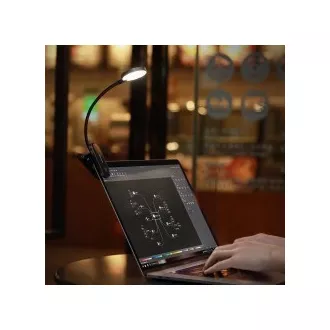 Baseus LED olvasólámpa klipszel, szürke