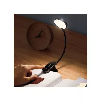 Baseus LED olvasólámpa klipszel, szürke