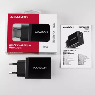 AXAGON ACU-QC19, QC hálózati töltő 19 W, 1x USB-A port, QC3.0 / AFC / FCP / SMART