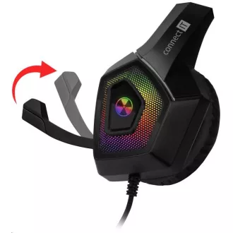 CONNECT IT gaming fejhallgató BATTLE RGB Ed. 3, mikrofonnal, fekete