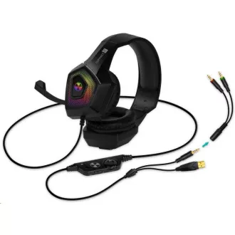 CONNECT IT gaming fejhallgató BATTLE RGB Ed. 3, mikrofonnal, fekete