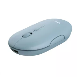 TRUST egér PUCK, vezeték nélküli, USB, kék, bluetooth