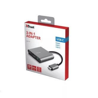 TRUST DALYX adapter, 3 az 1-ben, USB-C