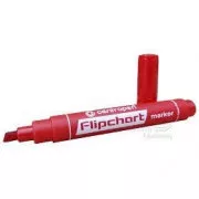 Marker Centropen 8560 flipcharthoz, piros ékvég 1-4,6 mm