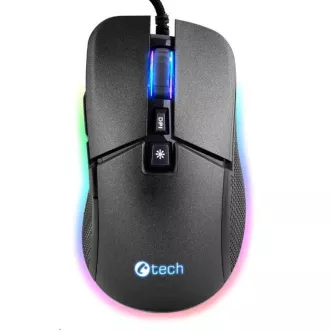 C-TECH játék egér Dawn, alkalmi játék, 6400 DPI, RGB háttérvilágítás, USB
