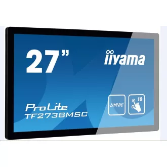 Iiyama ProLite TF2738MSC-B2 érintőképernyő, 68, 6 cm (27 ''), kivetített kapacitív, 10 TP, Full HD, fekete Iiyama ProLite TF2738MSC-B2 érintőképernyő, 68, 6 cm (27 ''), kivetített kapacitív, 10 TP, Full HD, fekete