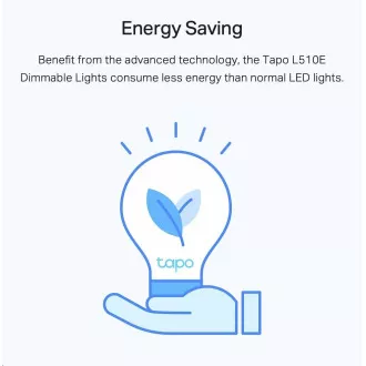 TP-Link Tapo L510E (2 db) intelligens WiFi dimmelhető LED izzó (fehér, 2700K, 806lm, 2, 4GHz, E27)