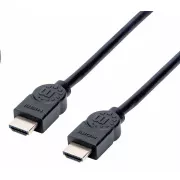 Manhattan HDMI kábel, ARC, 3D, 4K@30Hz, Árnyékolt, 1,5m, fekete