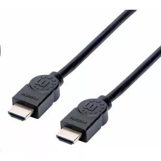 Manhattan HDMI kábel, ARC, 3D, 4K@30Hz, Árnyékolt, 1,5m, fekete