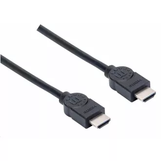 Manhattan HDMI kábel, ARC, 3D, 4K@30Hz, Árnyékolt, 1,5m, fekete Manhattan HDMI kábel, ARC, 3D, 4K@30Hz, Árnyékolt, 1,5m, fekete