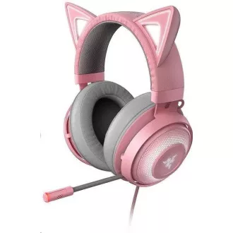 RAZER Kraken Kitty fejhallgató, USB fejhallgató, króm, kvarc / rózsaszín