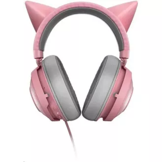 RAZER Kraken Kitty fejhallgató, USB fejhallgató, króm, kvarc / rózsaszín