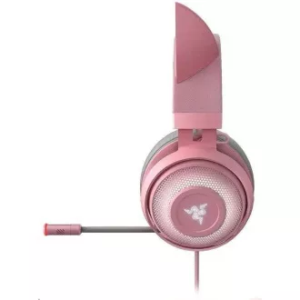 RAZER Kraken Kitty fejhallgató, USB fejhallgató, króm, kvarc / rózsaszín