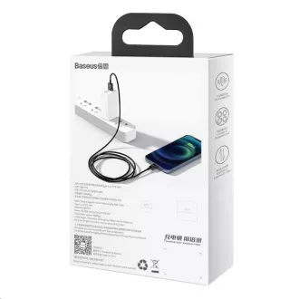 Baseus Superior Series gyorstöltő kábel USB / Lightning 2.4A 1m fekete
