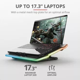 TRUST Laptop állvány GXT1126 AURA LAPTOP HŰTŐ ÁLLVÁNY (hűtőpárna)