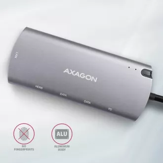 AXAGON HMC-6M2, USB 3.2 Gen 1 hub, portok 2x USB-A, HDMI, RJ-45 GLAN, SATA M.2 slot, PD 100W, USB-C kábel 18cm AXAGON HMC-6M2, USB 3.2 Gen 1 hub, portok 2x USB-A, HDMI, RJ-45 GLAN, SATA M.2 slot, PD 100W, USB-C kábel 18cm