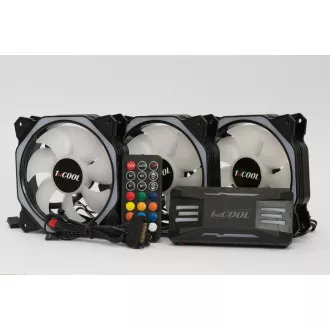 1stCOOL Fan KIT AURA EVO 4 ARGB, 3x HEXA2 ventilátor   ARGB vezérlő   távvezérlő
