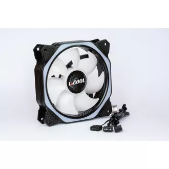 1stCOOL Fan KIT AURA EVO 4 ARGB, 3x HEXA2 ventilátor   ARGB vezérlő   távvezérlő