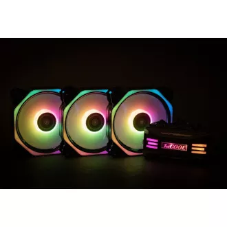 1stCOOL Fan KIT AURA EVO 4 ARGB, 3x HEXA2 ventilátor   ARGB vezérlő   távvezérlő