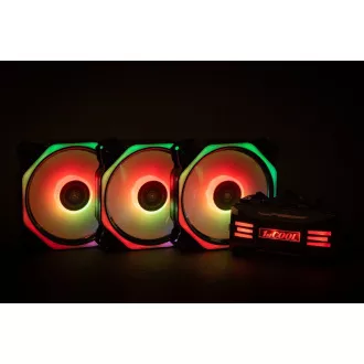 1stCOOL Fan KIT AURA EVO 4 ARGB, 3x HEXA2 ventilátor   ARGB vezérlő   távvezérlő