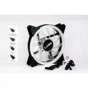 1stCOOL ventilátor AURA EVO Dual Ring ARGB ventilátor 12cm