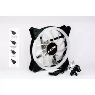 1stCOOL ventilátor AURA EVO Dual Ring ARGB ventilátor 12cm
