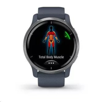 Garmin GPS sportóra Venu2 Silver / Granite Blue Band Garmin GPS sportóra Venu2 Silver / Granite Blue Band