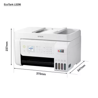 EPSON nyomtató EcoTank L5296, 4 az 1-ben, A4, 1440x5760 dpi, 33 lap/perc, USB, Wi-Fi, LAN, fehér
