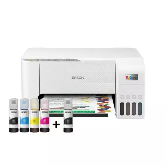 EPSON nyomtató EcoTank L3256, 3 az 1-ben, A4, 1440x5760 dpi, 33 lap/perc, USB, Wi-Fi, fehér