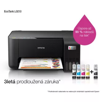 EPSON tintanyomtató EcoTank L3210, 3 az 1-ben, A4, 1440x5760 dpi, 33 oldal percenként, USB
