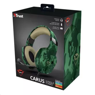 TRUST fejhallgató GXT 323C Carus Gaming Headset, jungle camo TRUST fejhallgató GXT 323C Carus Gaming Headset, jungle camo