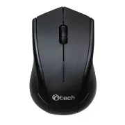 C-TECH egér WLM-07, vezeték nélküli, 1200DPI, 3 gomb, USB nano vevő, fekete