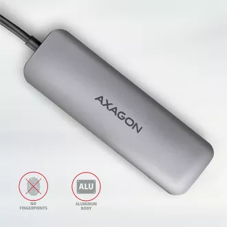 AXAGON HMC-5, USB 3.2 Gen 1 hub, portok 2x USB-A, HDMI, SD / microSD foglalat, PD 100 W, USB-C kábel 20 cm