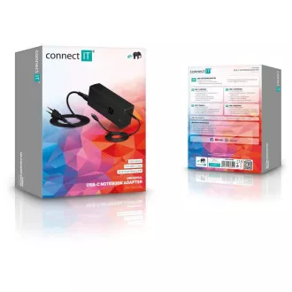 CONNECT IT univerzális laptop adapter MacPower, USB-C, PD 65 W