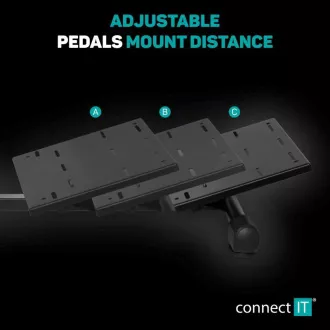 CONNECT IT tartó a TitanFrame játékkormányhoz, sebességváltó karhoz és pedálokhoz, fekete CONNECT IT tartó a TitanFrame játékkormányhoz, sebességváltó karhoz és pedálokhoz, fekete