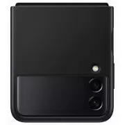 Samsung bőr hátlap EF-VF711LBEGW Galaxy Z Flip3-hoz, fekete